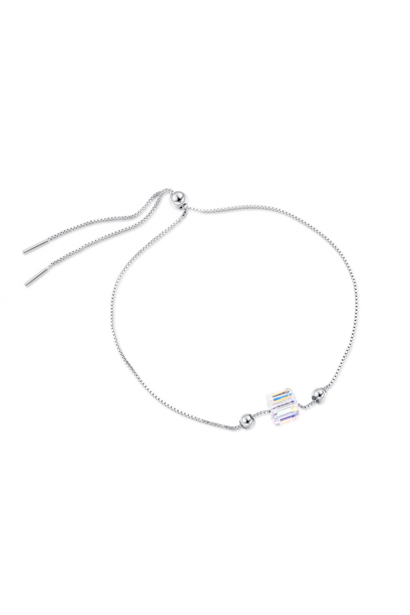 Adjustable bracelets for womens sliding clasp cubic crystal - Ref 30514 - 01