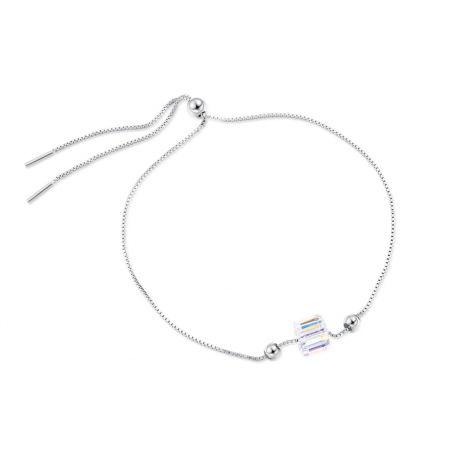 Adjustable bracelets for womens sliding clasp cubic crystal