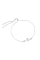 Adjustable bracelets for womens sliding clasp cubic crystal - Ref 30514 - 02