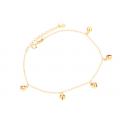 Affordable golden bracelet adjustable and stylish thin chain - Ref 31410 - 03