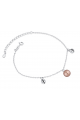 Trendy ladies bracelet rose gold pearl round lobster clasp - Ref 31423 - 02
