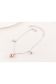 Trendy ladies bracelet rose gold pearl round lobster clasp - Ref 31423 - 03