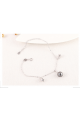 Bijou bracelet perle imitation gris argenté femme tendance - Ref 31425 - 02