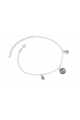 Bijou bracelet perle imitation gris argenté femme tendance - Ref 31425 - 03