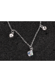 Bracelet avec pierre de cristal blanc losange en argent 925 - Ref 31427 - 03