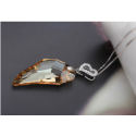 Collier femme pierre de cristal orange en argent sterling - Ref 18592 - 03