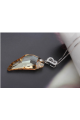 Collier femme pierre de cristal orange en argent sterling - Ref 18592 - 03