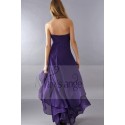 Asymmetrical Violet Wedding-Guest Dress With V Rhinestones - Ref C088 - 03