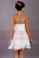 Short A-Line Strapless Graduation Party Dress - Ref C061 - 03