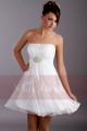 Short A-Line Strapless Graduation Party Dress - Ref C061 - 04