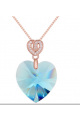 Collier pour mariage sublime cristal bleu chaîne dorée - Ref 21929 - 02