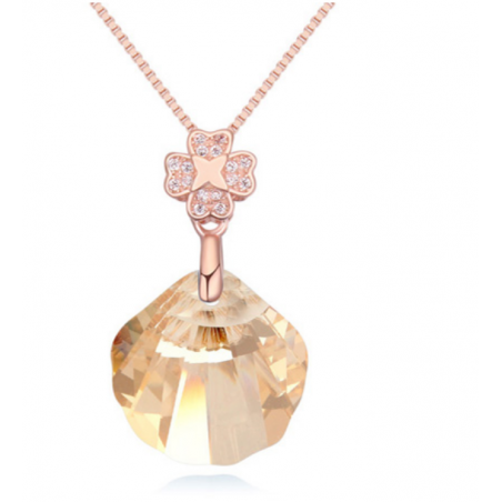 Bijoux collier femme pas cher argent avec une chaîne dorée