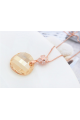 Collier pendentif rond cristal chaîne argent femme - Ref 21936 - 04