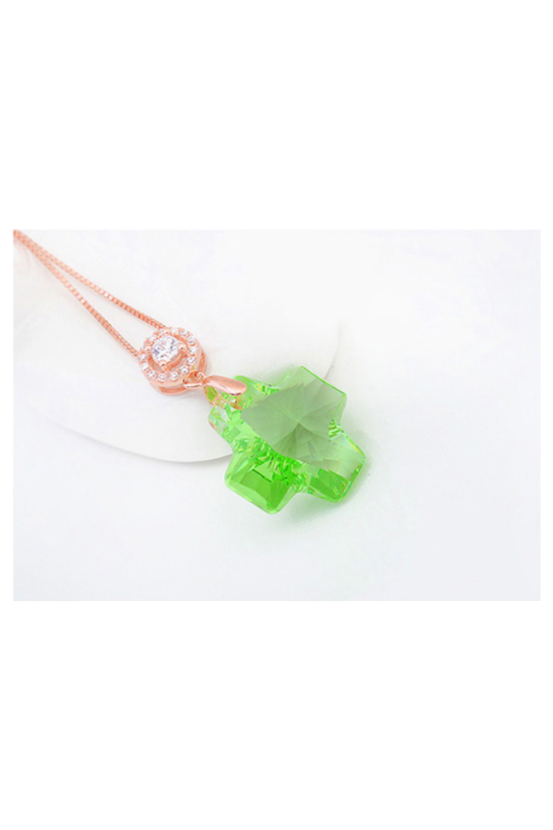 Collier Fantaisie En Cristal Et Résine - Bijou D'occasion, Joli Et Unique