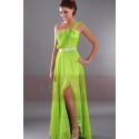 Long Summer Green Dress One Strap With Slit - Ref L155 - 03