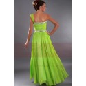 Long Summer Green Dress One Strap With Slit - Ref L155 - 04