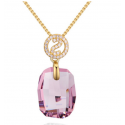 Collier pendentif rose magnifique pour soirée avec chaîne dorée - Ref 21974 - 03