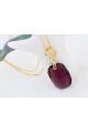 Bijoux fantaisie argent tendance avec jolie pierre violette - Ref 21975 - 02