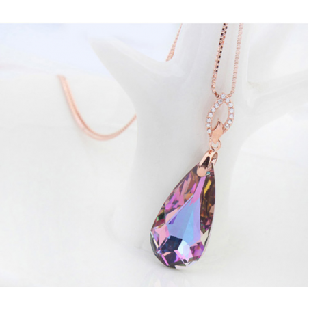 Collier tendance femme magnifique pierre multicolore