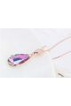 Collier tendance femme magnifique pierre multicolore - Ref 21991 - 04