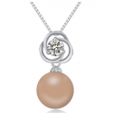 Bijoux pas cher pendentif femme boule en argent 925 - Ref 22018 - 02