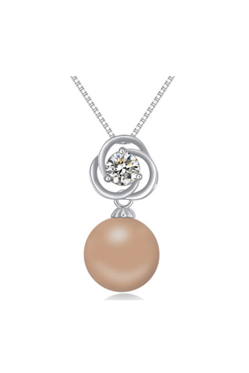 Bijoux pas cher pendentif femme boule en argent 925 - Ref 22018 - 01