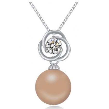 Bijoux pas cher pendentif femme boule en argent 925