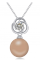 Bijoux pas cher pendentif femme boule en argent 925 - Ref 22018 - 02