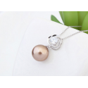 Bijoux pas cher pendentif femme boule en argent 925 - Ref 22018 - 04