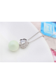 Collier perle blanche et cristal scintillant en argent sterling - Ref 22021 - 04