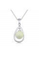 Collier femme argent joli pendentif boule bijoux tendance - Ref 22058 - 02