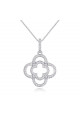 Collier original femme argent 925 pendentif en forme de fleur - Ref 22534 - 02