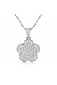 Collier avec pendentif en forme de fleur en argent sterling - Ref 22538 - 02
