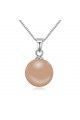 Bijoux collier femme pendentif boule chaîne en argent 925 - Ref 23647 - 02