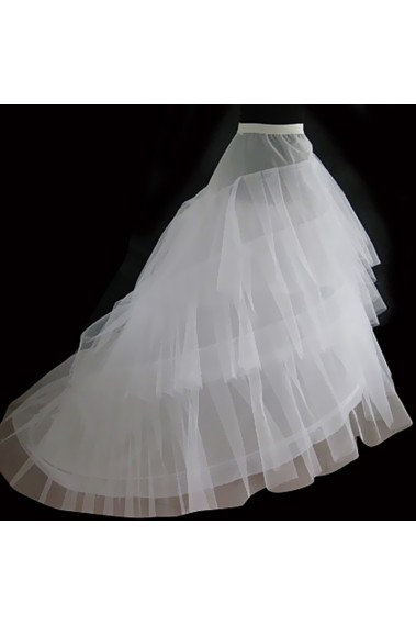 Beautiful white petticoat with train - 8806C #1