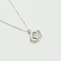 Collier en chaine argent sterling avec pendentif couronne royale - Ref 28706 - 03