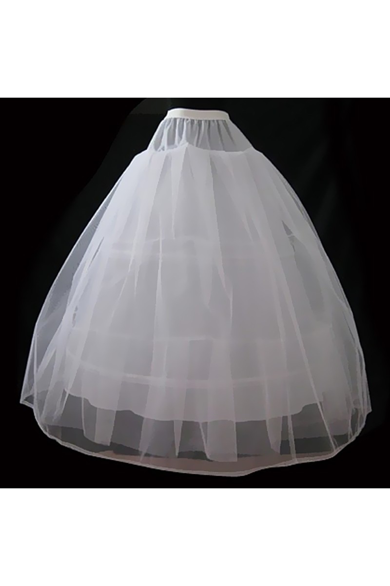 Jupe tulle blanc mariage long élastique - Ref 8801 - 01