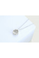 Collier pendule femme avec cristal blanc et chaîne forçat en argent - Ref 28709 - 05