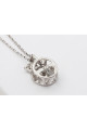 Collier tendance femme en argent 925 avec pendentif couronne - Ref 28953 - 03