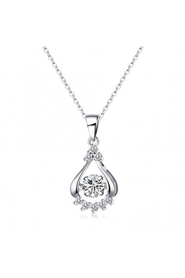 Pendentif argent femme original avec petite chaîne forçat - 28956 #1