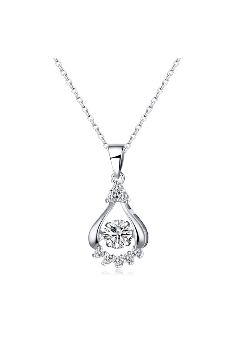 Pendentif argent femme original avec petite chaîne forçat - Ref 28956 - 01