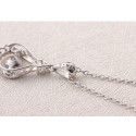 Pendentif argent femme original avec petite chaîne forçat - Ref 28956 - 04