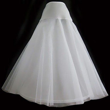 Jupon robe de mariée taille serrée blanc