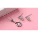 Ensemble bijoux femme tendance en argent sterling et cristal - Ref 28957 - 03