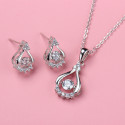 Ensemble bijoux femme tendance en argent sterling et cristal - Ref 28957 - 04