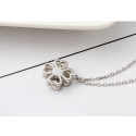 Ensemble collier et bague ajustable en argent 925 fleur - Ref 28958 - 06