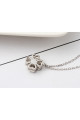 Ensemble collier et bague ajustable en argent 925 fleur - Ref 28958 - 06