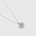 Collier boule de cristal en argent sterling à chaîne ajustable - Ref 28961 - 03