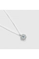 Collier boule de cristal en argent sterling à chaîne ajustable - Ref 28961 - 03