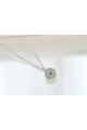 Collier boule de cristal en argent sterling à chaîne ajustable - Ref 28961 - 06